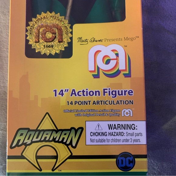 AQUAMAN 14" FIGURE  MARTY ABRAMS PRESENTS MEGO 14 POINT ARTICULATION NEW - Picture 2 of 8